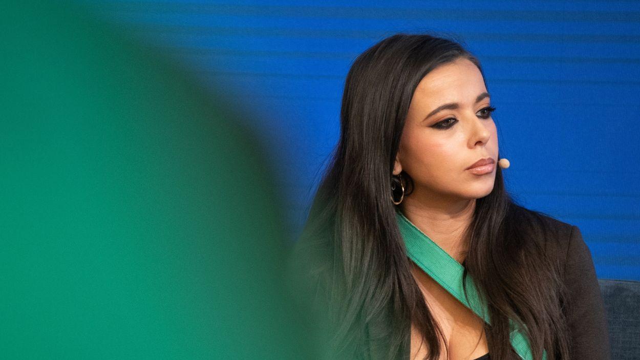 La analista política, Sarah Santaolalla, en el I Foro contra el Odio. EP