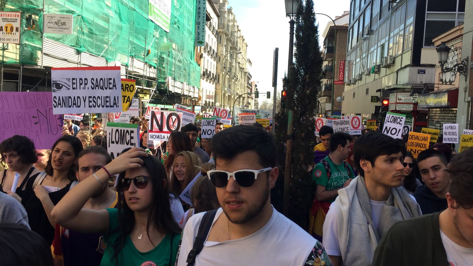 Manifestación en Madrid contra la LOMCE duante la jornada de huelga convocada en la Educación (Foto: elplural.com)