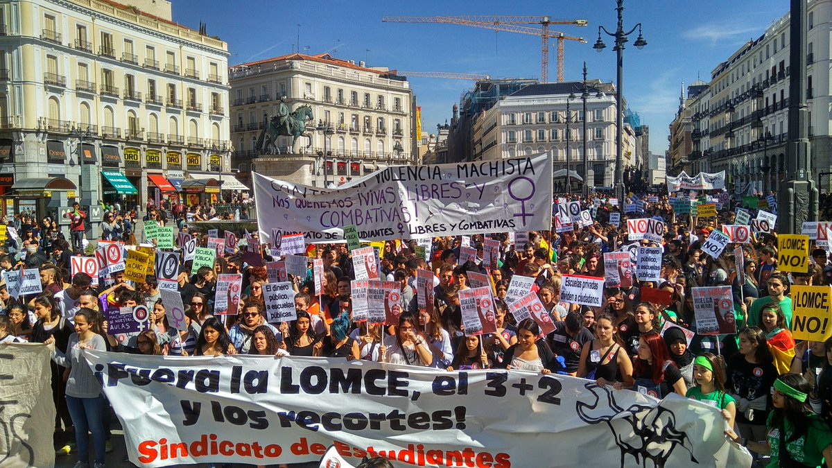 Imagen de una de las huelgas de Educación celebradas en Madrid