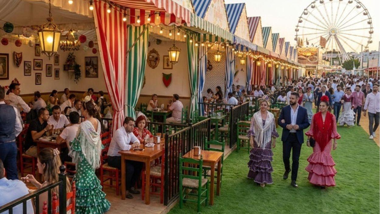 Imagen de la Feria de Abril en Sevilla. EP.