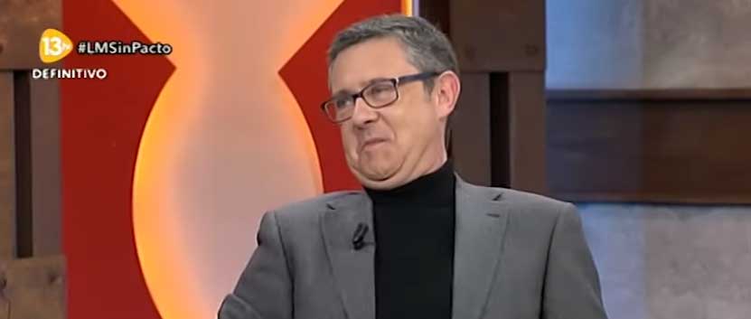 José Manuel Yáñez durante su participación en 13TV