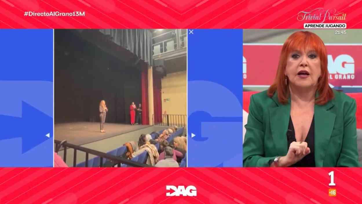 La actriz Loles León durante su intervención en ‘Directo al grano’. RTVE.