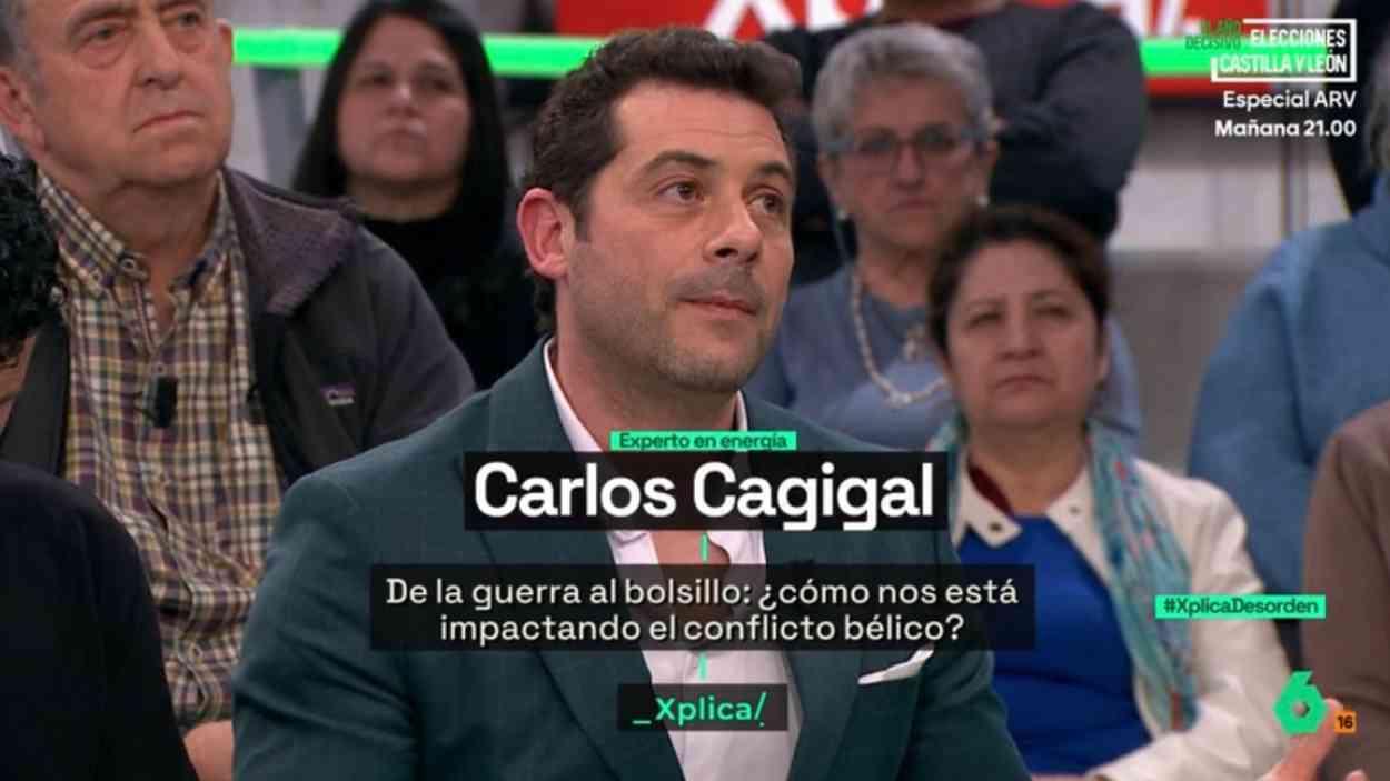 El experto en energía, Carlos Cagigal, durante su intervención en ‘laSexta Xplica’. LaSexta.