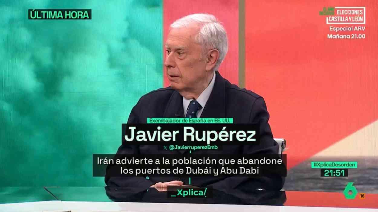 El embajador de España en Estados Unidos, Javier Rupérez, durante su intervención en ‘laSexta Xplica’. LaSexta.