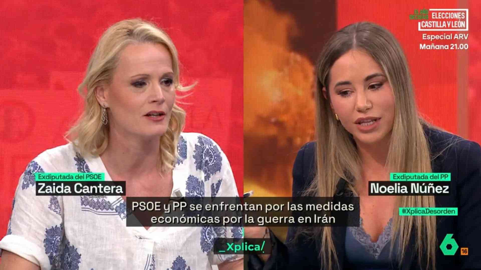 Zaida Cantera y Noelia Núñez durante su intervención en laSexta Xplica. LaSexta.