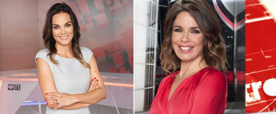 Las presentadoras de televisión Mónica Carillo y Carme Chaparro
