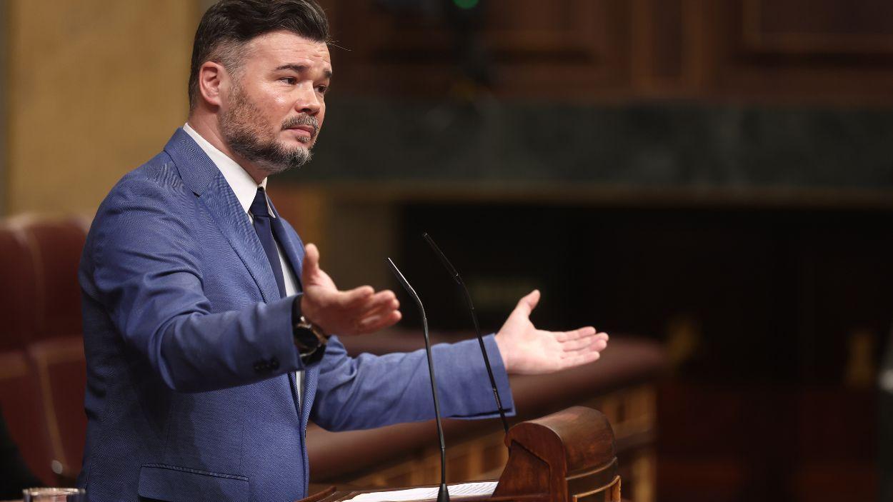 El portavoz de Esquerra Republicana de Catalunya, Gabriel Rufián. EP.