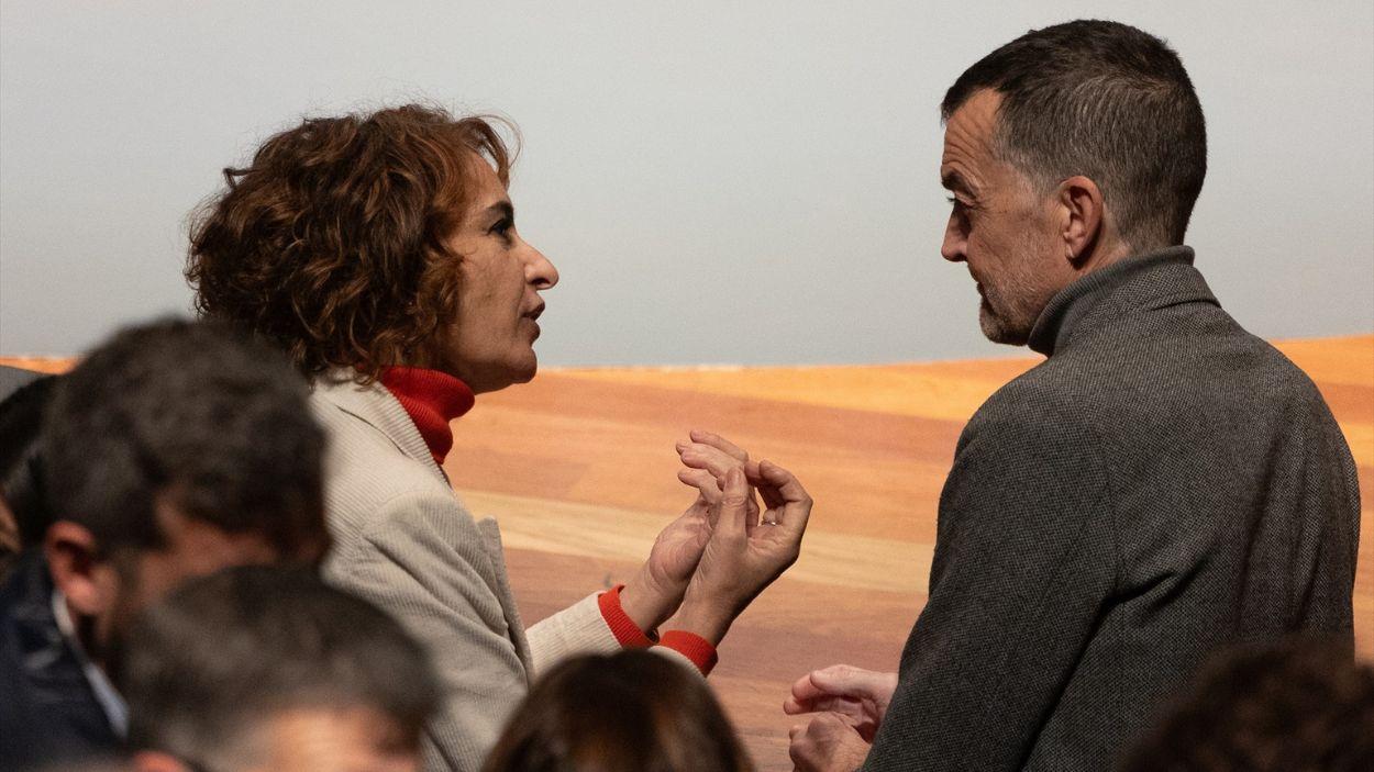 La candidata del PSOE de Andalucía, María Jesús Montero, y el candidato de Por Andalucía, Antonio Maíllo / EP