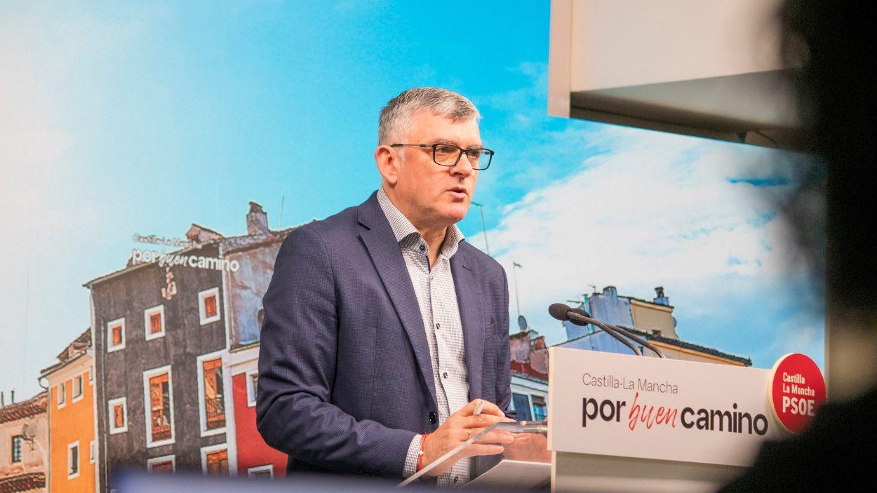 El presidente del Grupo Parlamentario Socialista en las Cortes de Castilla La Mancha, Ángel Tomás Godoy. PSOE CLM.