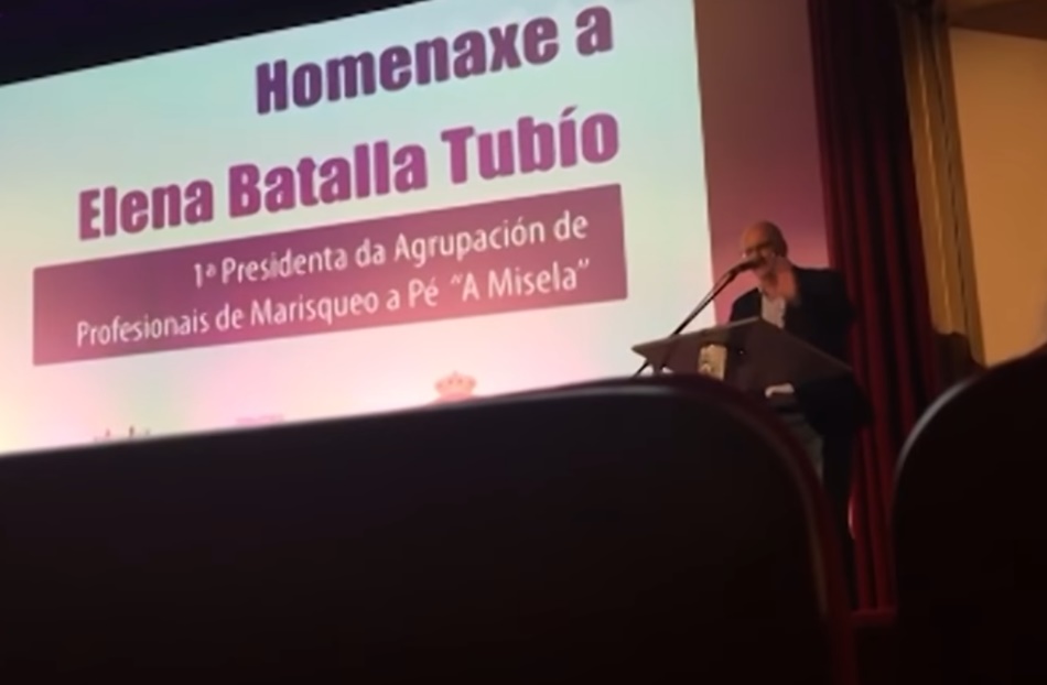 El alcalde de Noia, Santiago Freire, durante el acto con motivo del Día Internacional de la Mujer.