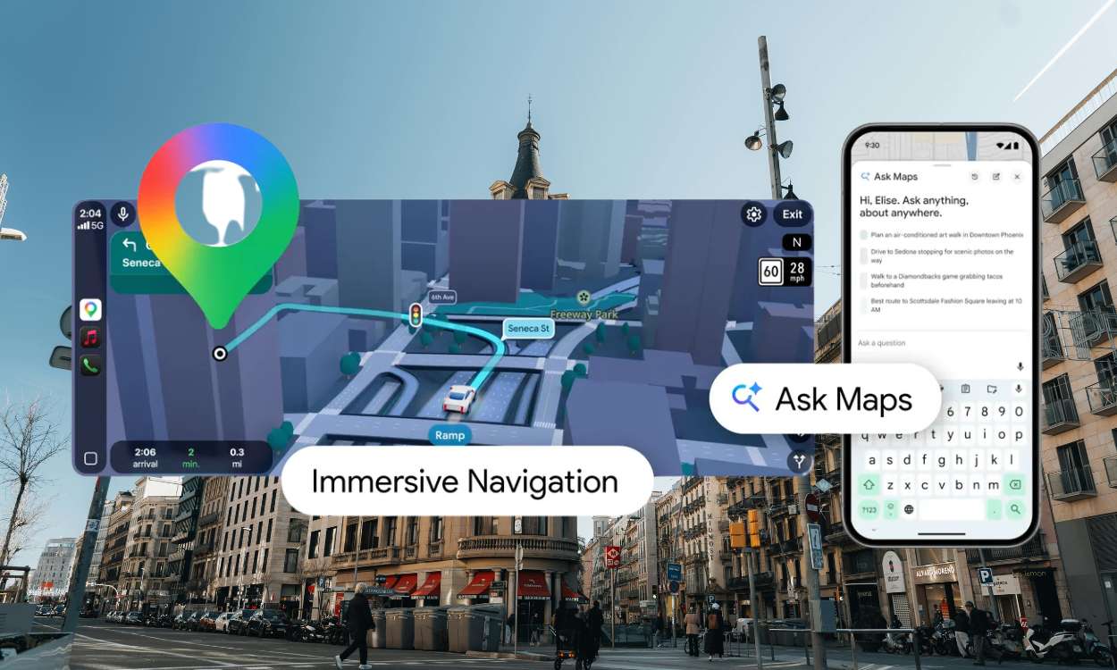 Google Maps quiere cambiar cómo nos movemos con “Ask Maps” y la navegación inmersiva