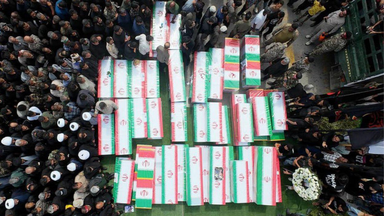 Funeral por los asesinados en el ataque de Estados Unidos contra la escuela infantil en Minab, en el sur de Irán. EP 