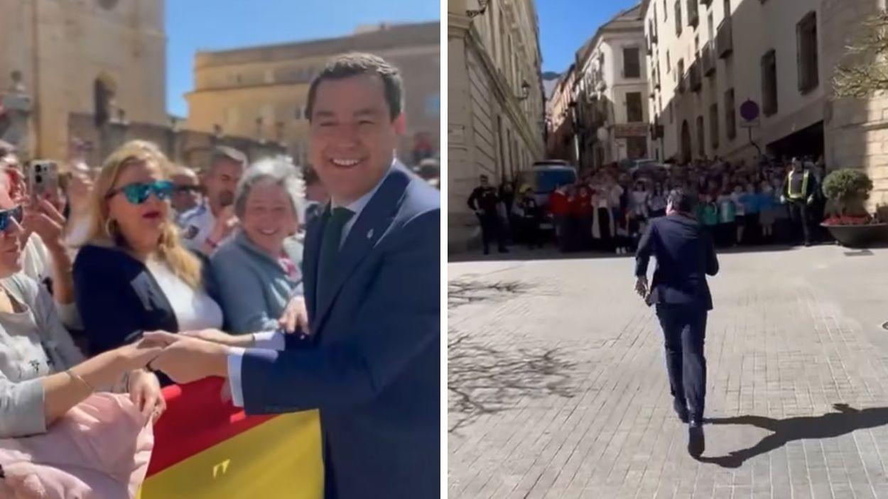 Presidente de la Junta de Andalucía, Moreno Bonilla, en su visita a Jaén