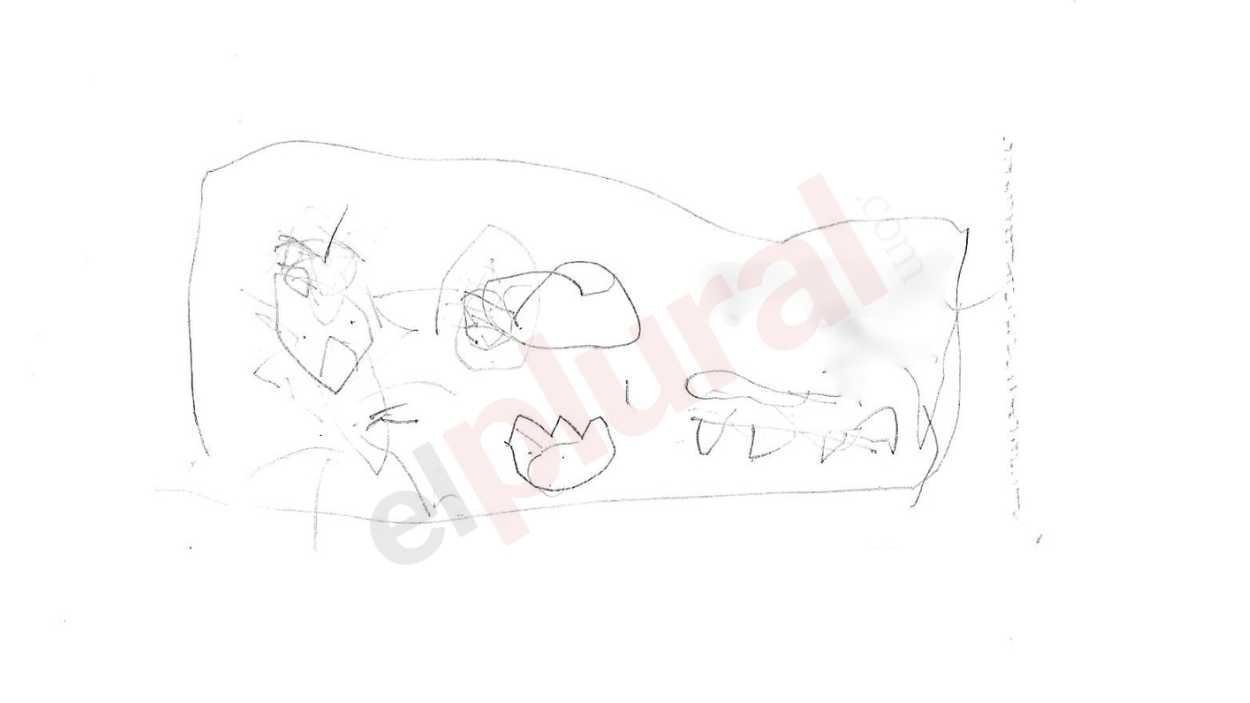 Dibujo de una presunta víctima del colegio Alborada.