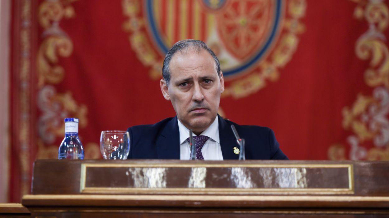 El decano del ICAM, Eugenio Ribón, durante la celebración de la XII Cumbre de Mujeres Juristas Igualdad y Derechos Humanos un reto común’’, en el Senado en 2025. EP.