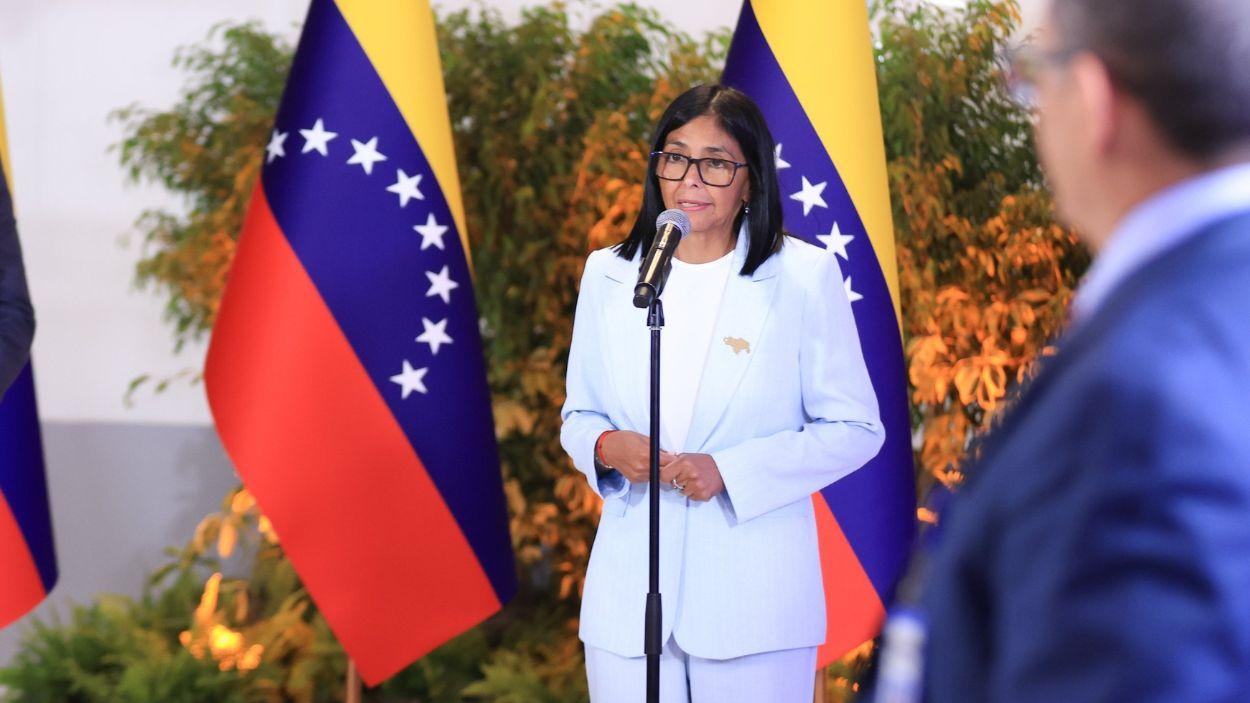 La presidenta encargada de Venezuela, Delcy Rodríguez. EP.