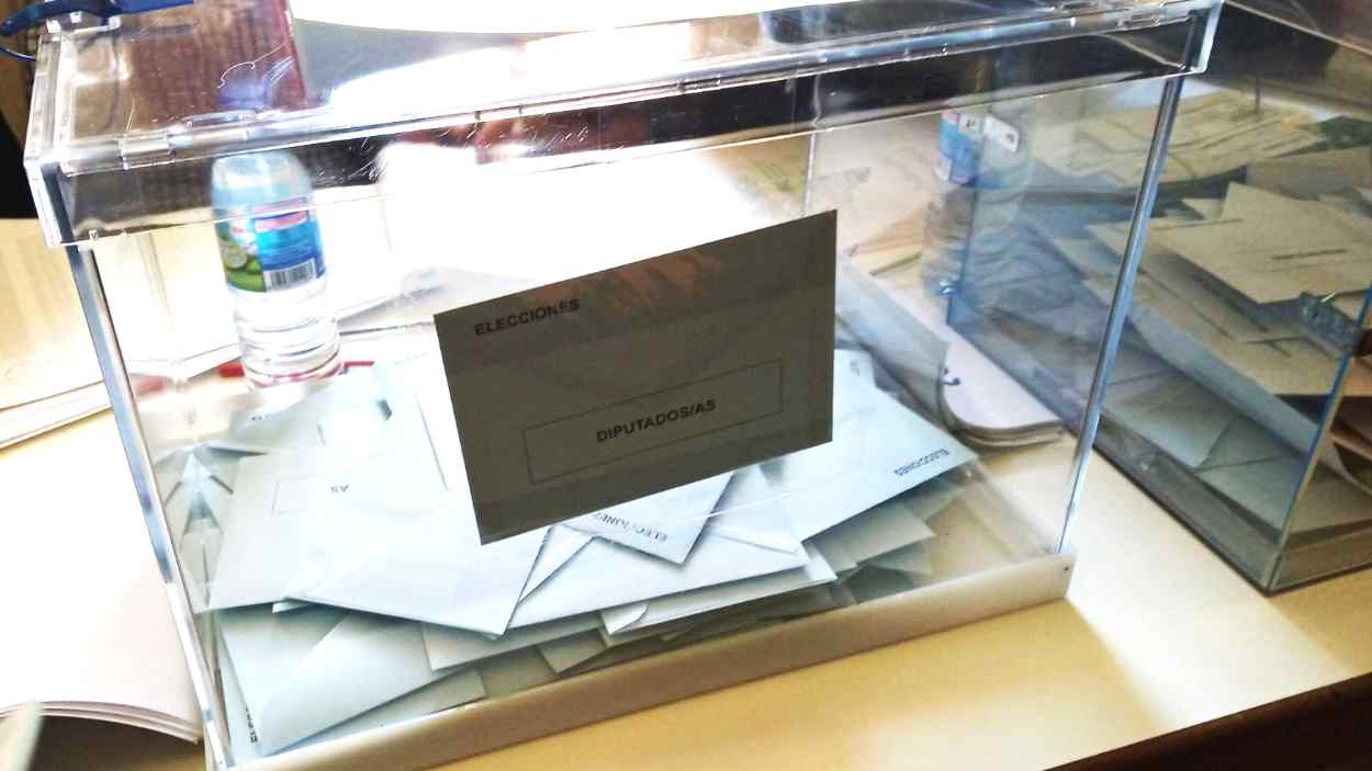 Imagen de una urna en unos comicios electorales. EP.