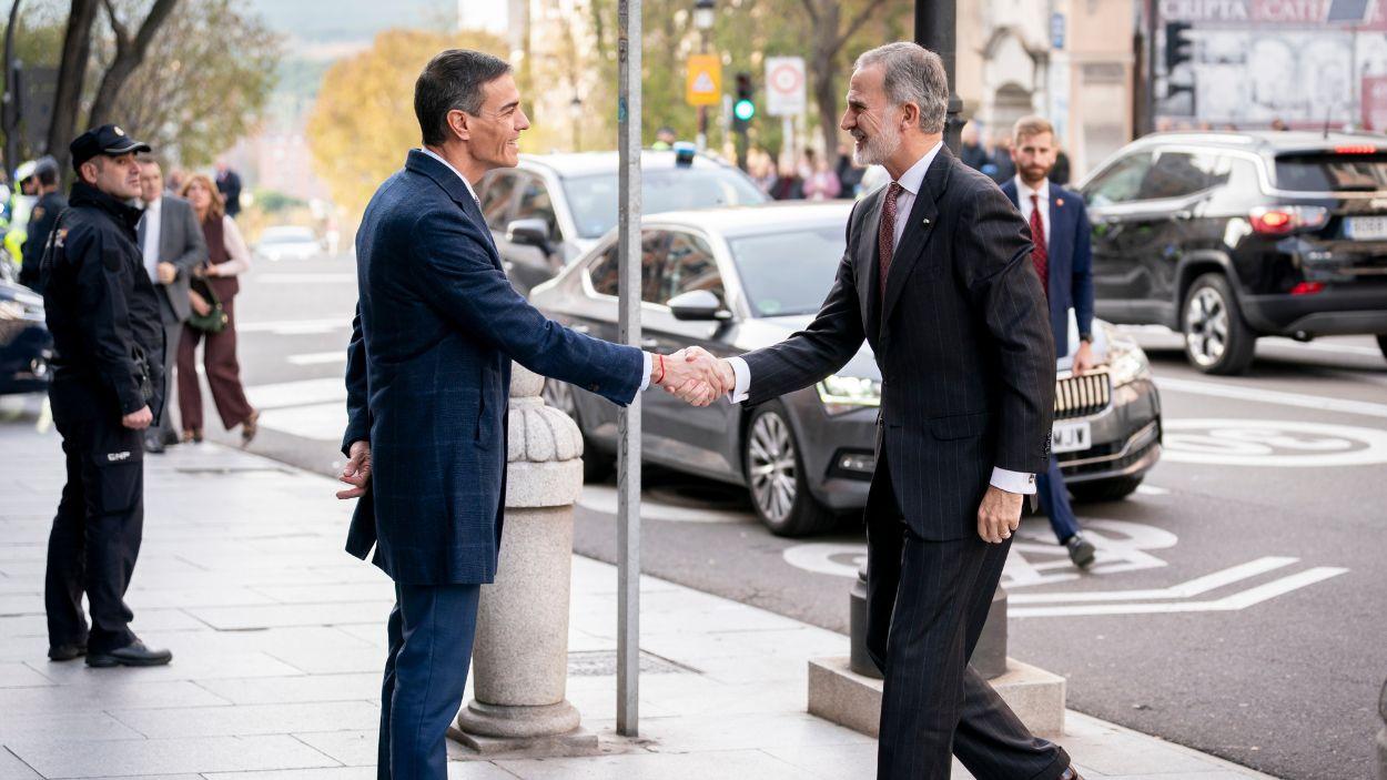 El presidente del Gobierno, Pedro Sánchez y el Rey Felipe VI. EP.