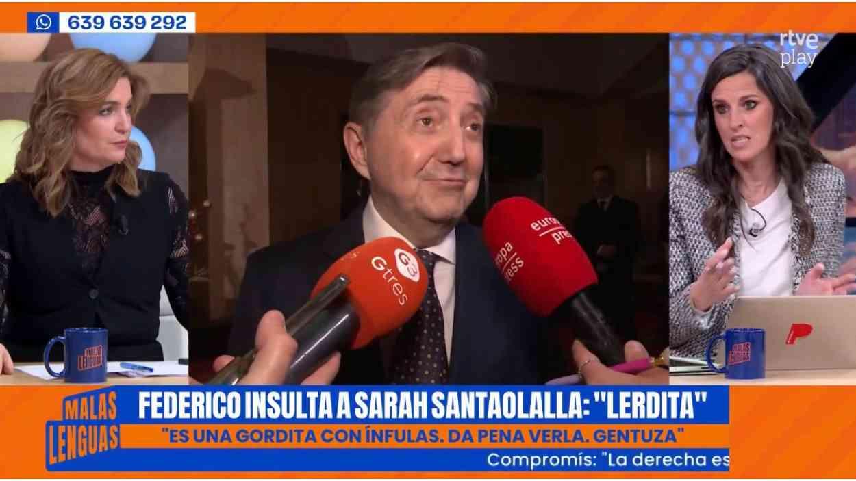 Los colaboradores del programa conducido por Jesús Cintora, ‘Malas Lenguas’, han salido en defensa de la colaboradora Sarah Santaolalla tras los ataques de Losantos. RTVE.