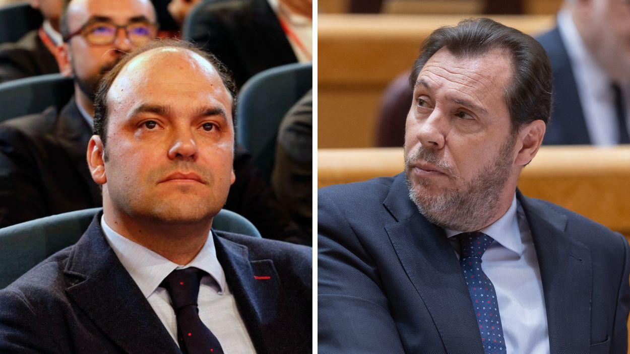  José Carlos Díez y el ministro de Transportes, Óscar Puente. EP.