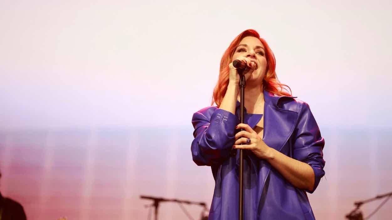 La cantante Leire Martínez durante un concierto. EP.