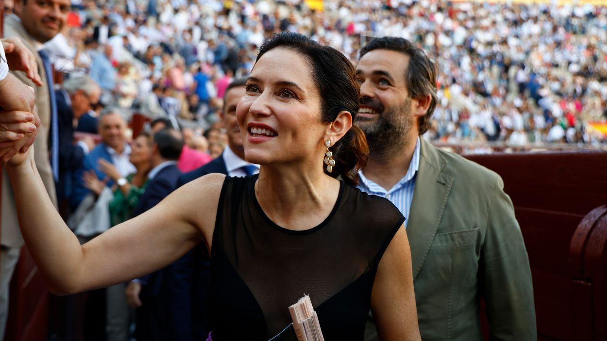 La presidenta de la Comunidad de Madrid, Isabel Díaz Ayuso, en la plaza de toros de Las Ventas. EP