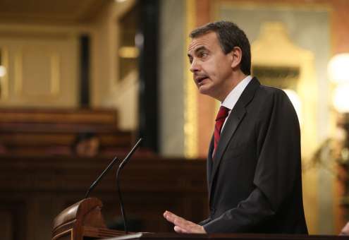 José Luis Rodriguez Zapatero en el Congreso de los Diputados. 