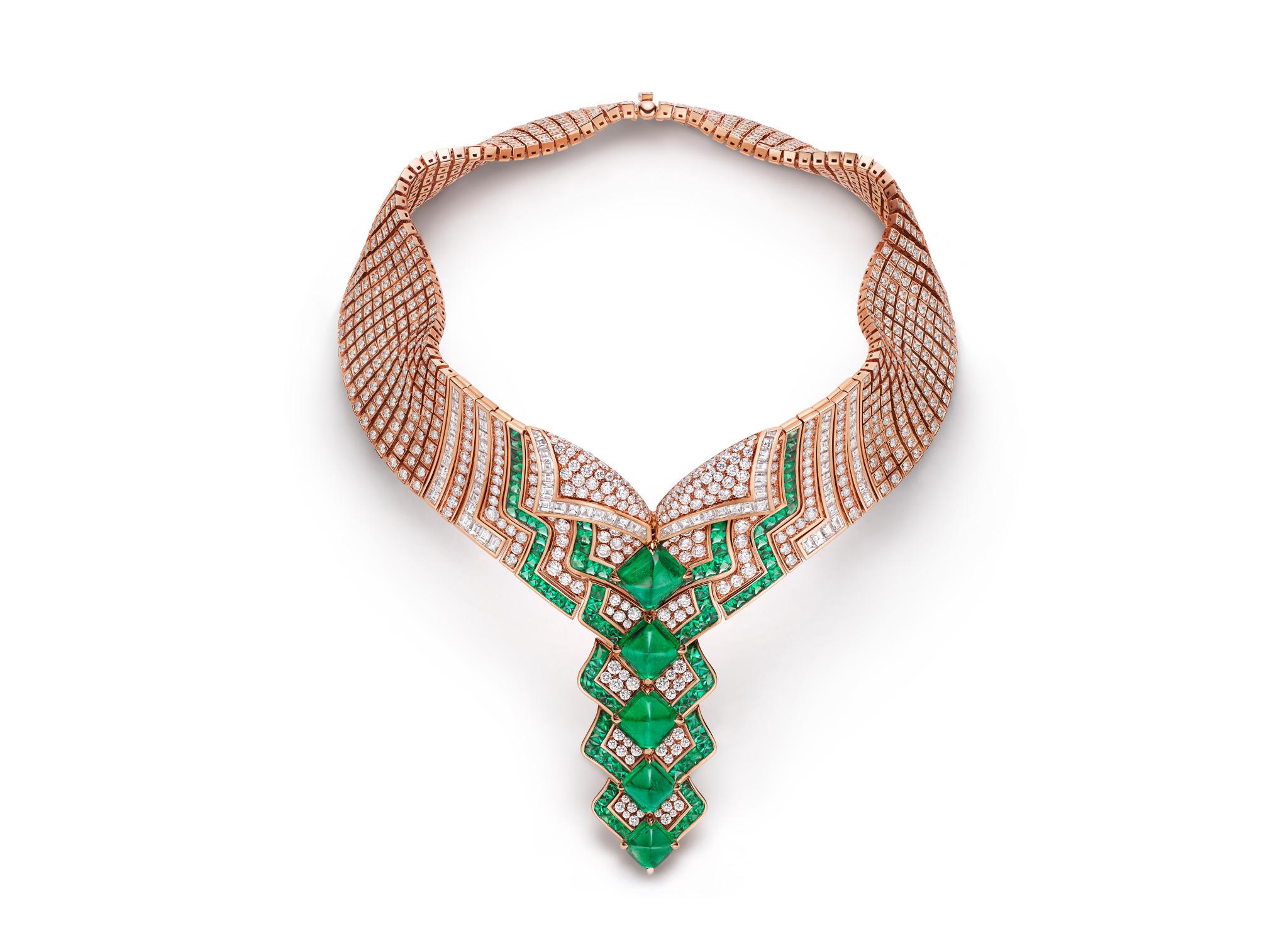Collar Emerald Strata de Bulgari. 