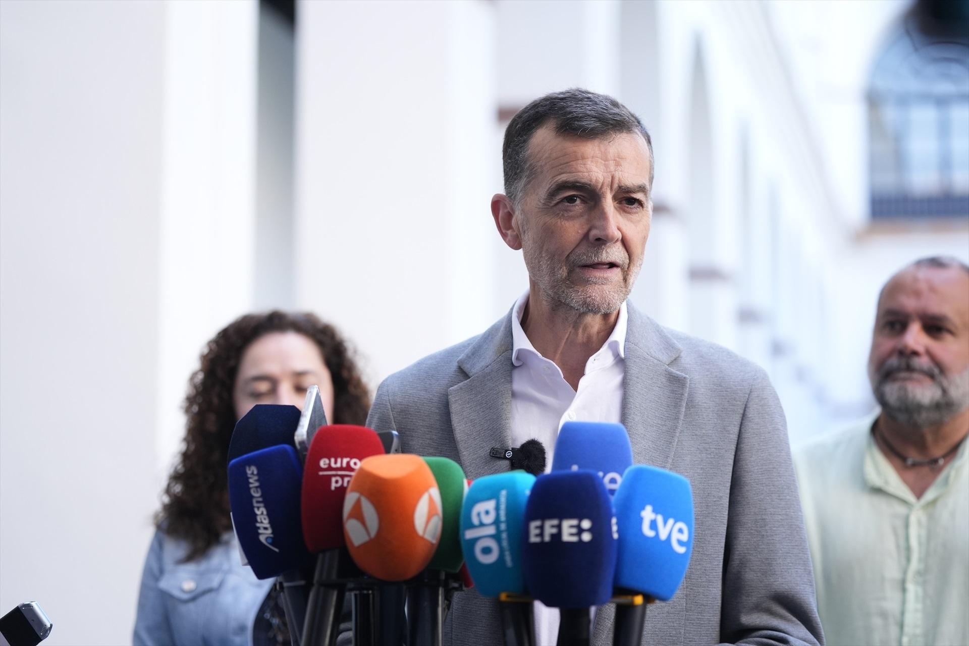 Candidato por la coalición Por Andalucía, Antonio Maíllo