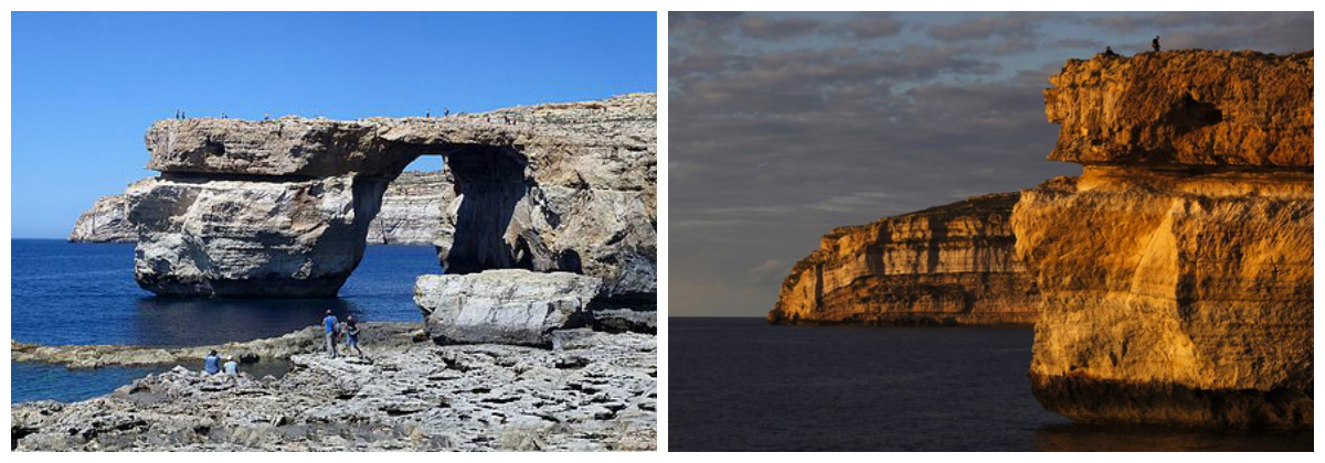 La Ventana Azul de Malta se derrumba