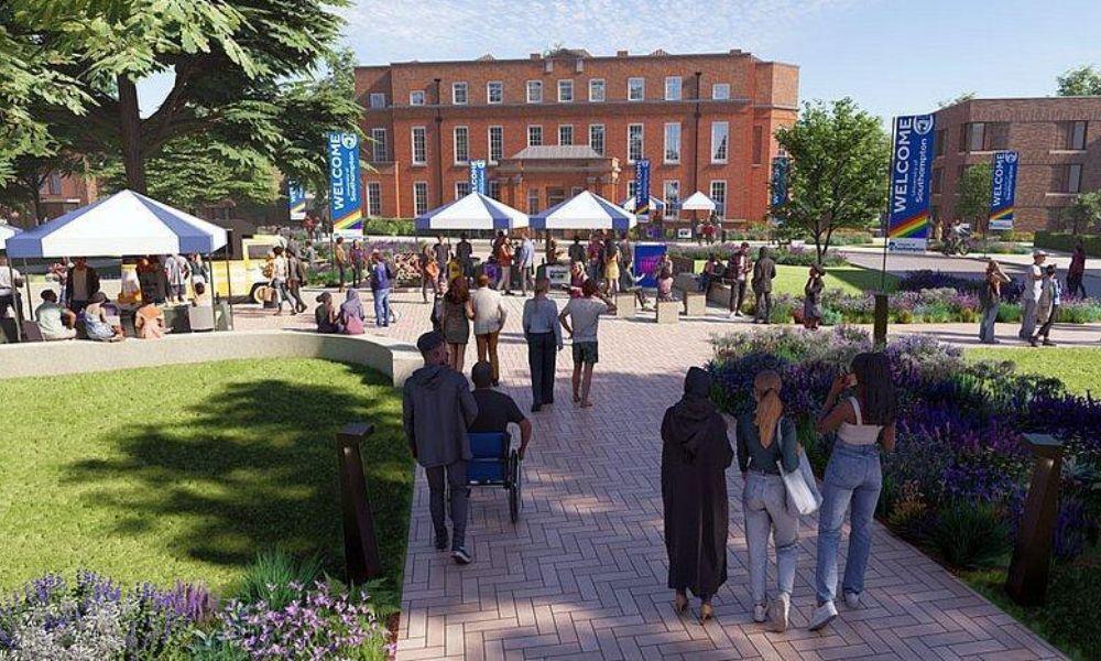 Proyecto del entorno de la residencia universitaria que ACS construirá en Reino Unido