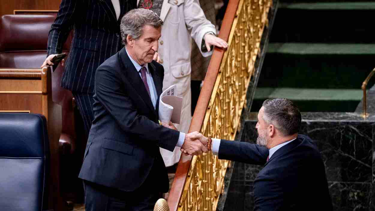 Feijóo y Abascal se alinean con Trump. EP