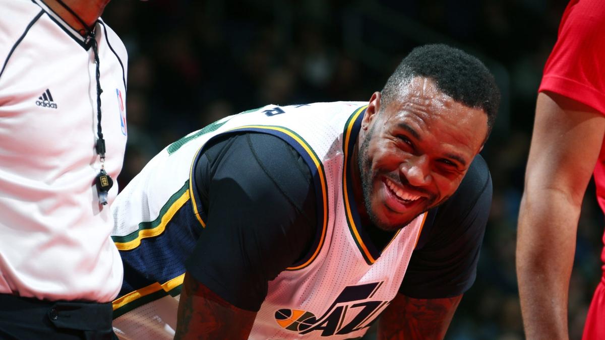 Trevor Booker durante un partido con los Jazz| NBA
