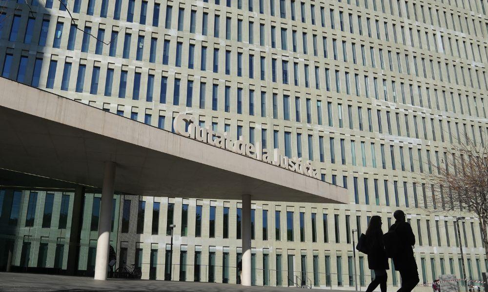 Fachada de la Ciutat de la Justícia de Barcelona. EP.