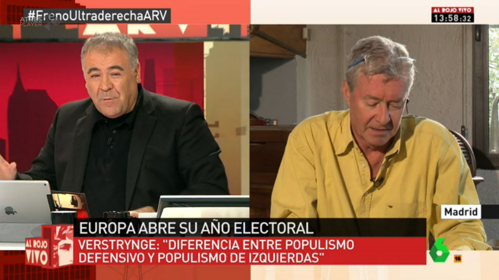 Entrevista de Ferreras a Verstrynge en 'Al Rojo Vivo'.