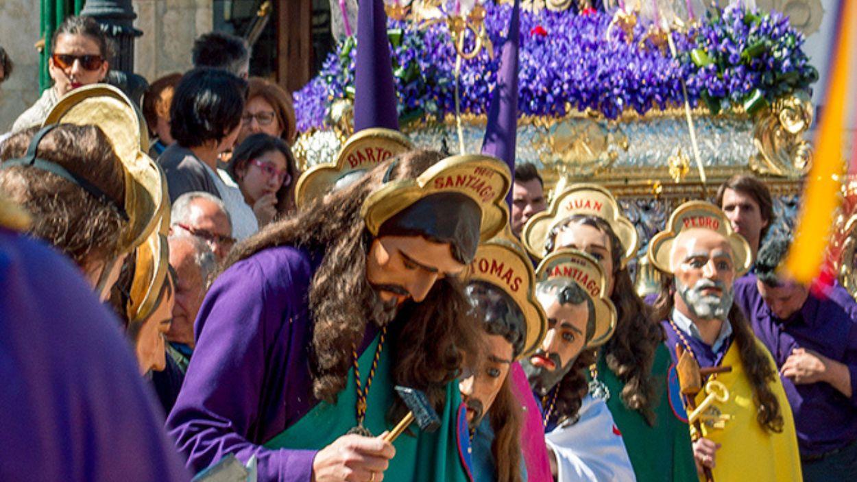 Representación viva de los episodios de la Pasión de Cristo en la Semana Santa de Alcaudete
