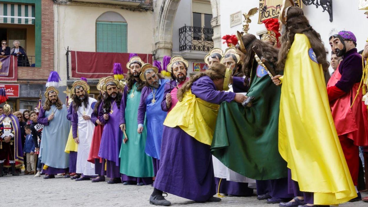 Representación viva en Alcaudete de los episodios de la Pasión de Cristo en el Viernes Santo
