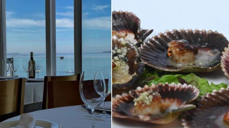 Las vistas de Bueu y los tesoros culinarios del mar compiten en este restaurante. Foto: Loureiro