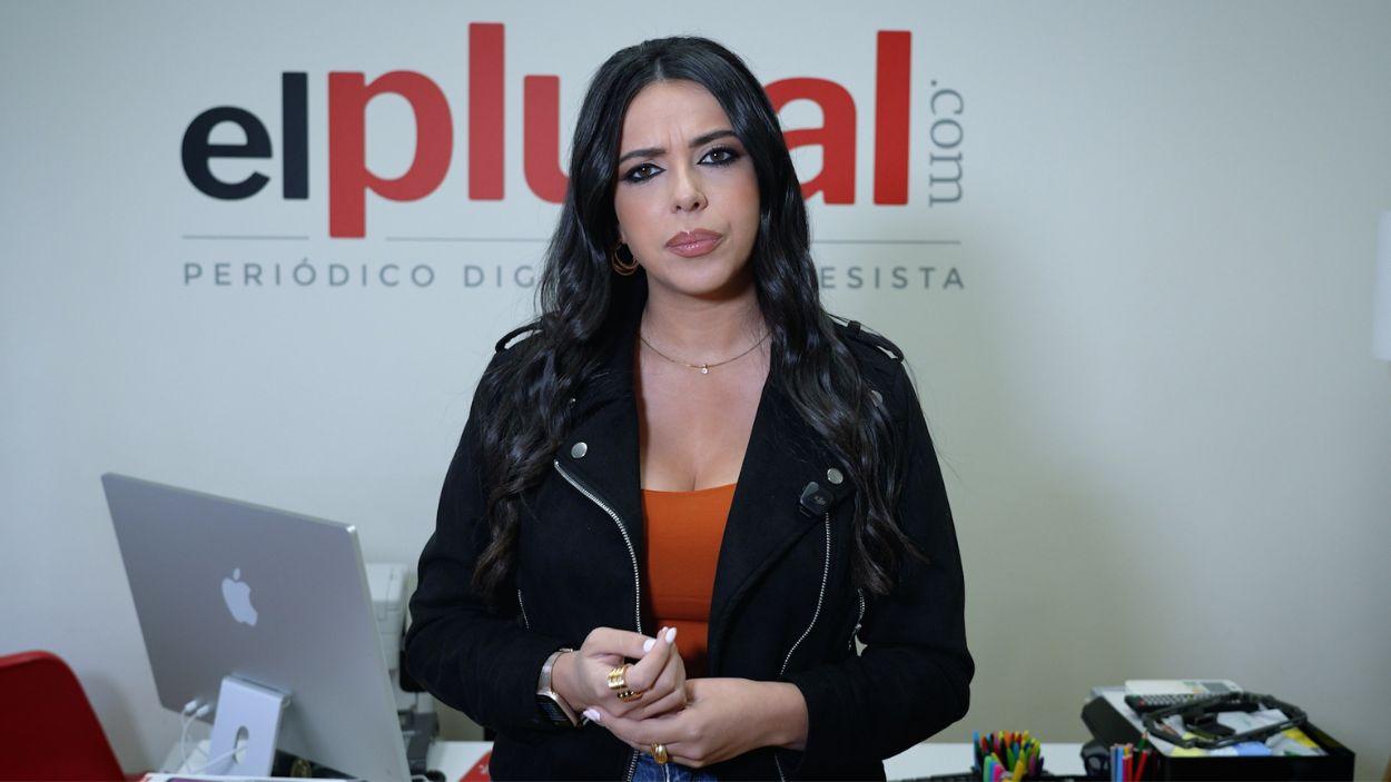 Sarah Santaolalla en la redacción de ElPlural.com. El Plural.