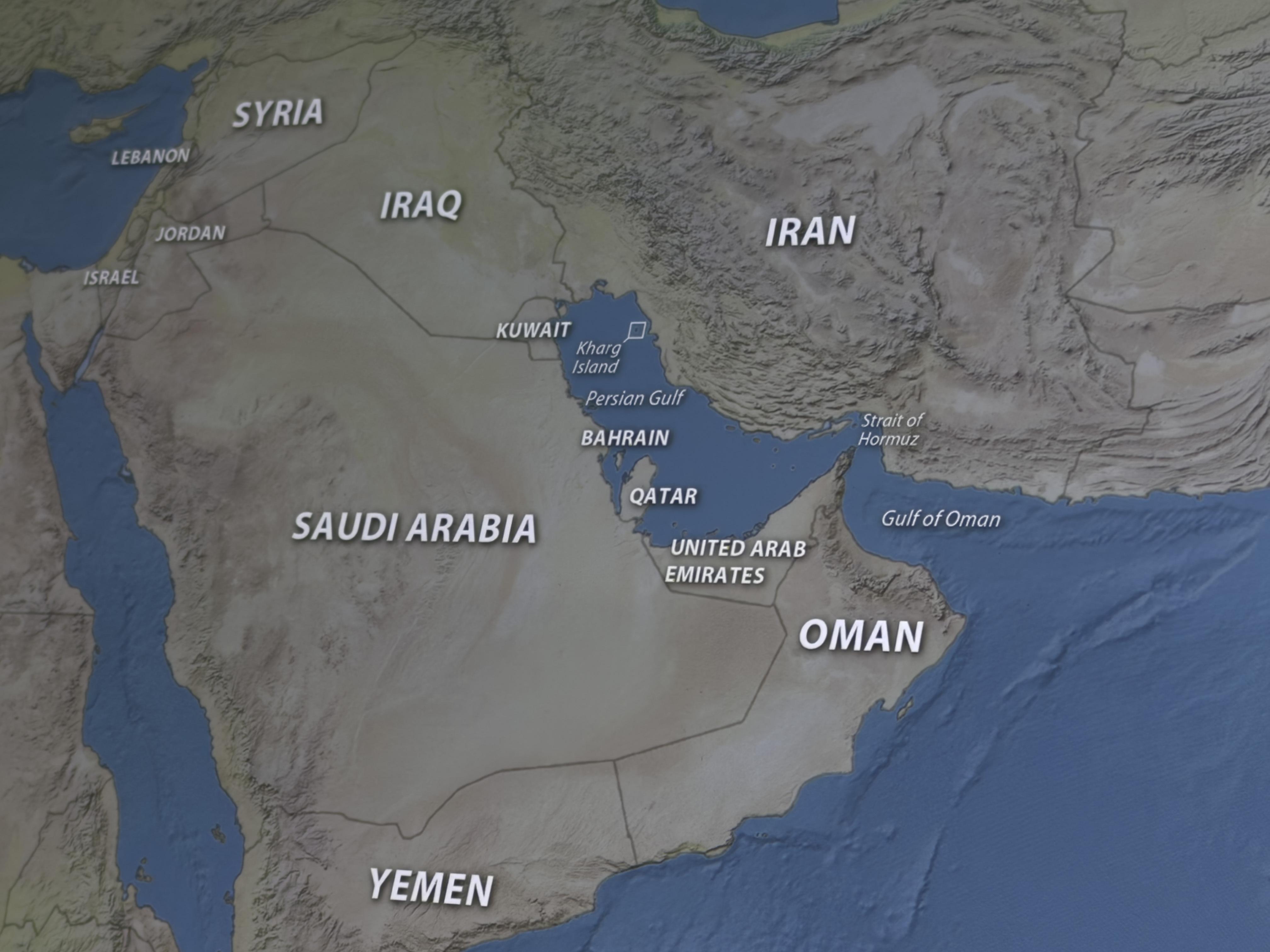 Mapa de Oriente Medio