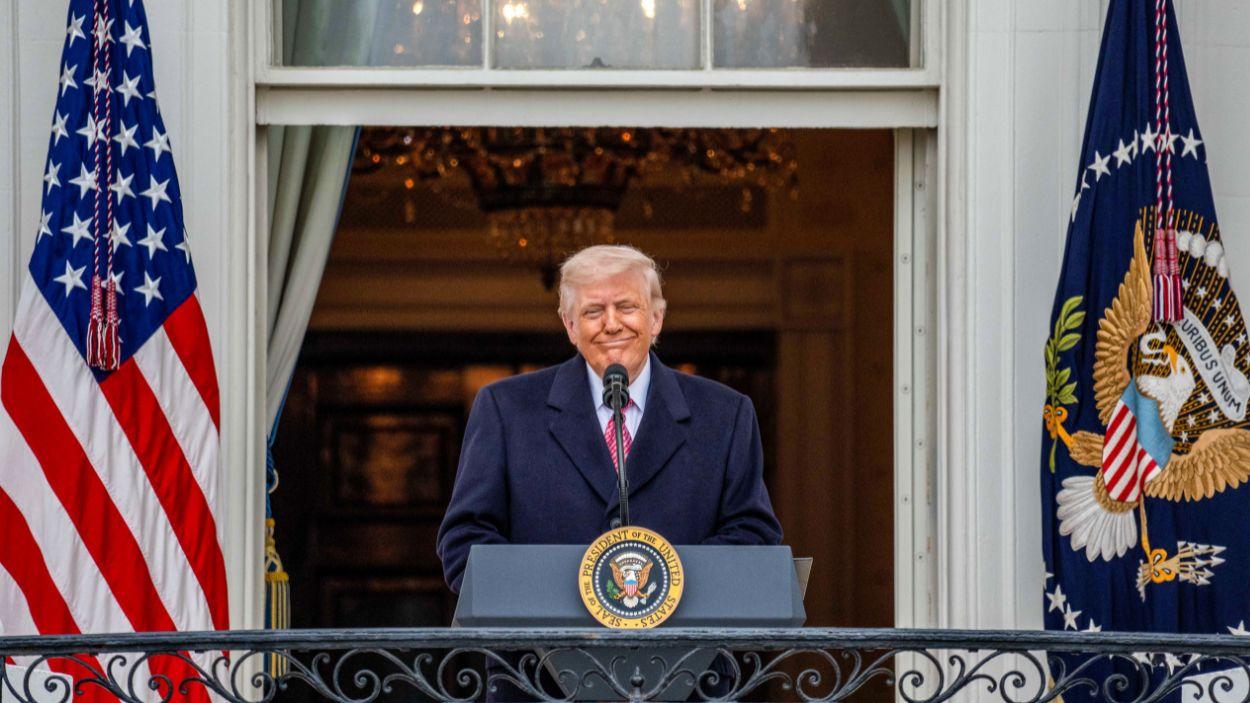 El presidente de los Estados Unidos, Donald Trump, durante una comparecencia pública. EP.