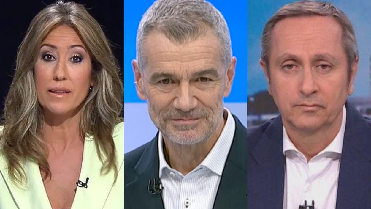 Marta Darriba (TVG), Toni Cantó (À Punt) y Carlos Cuestas (Telemadrid)