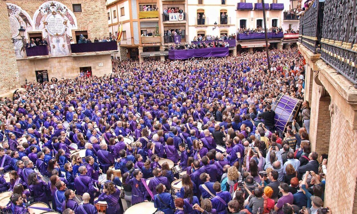 Los tambores resuenan en Calanda (Teruel) durante Semana Santa. Foto: Comarca del Bajo Aragón