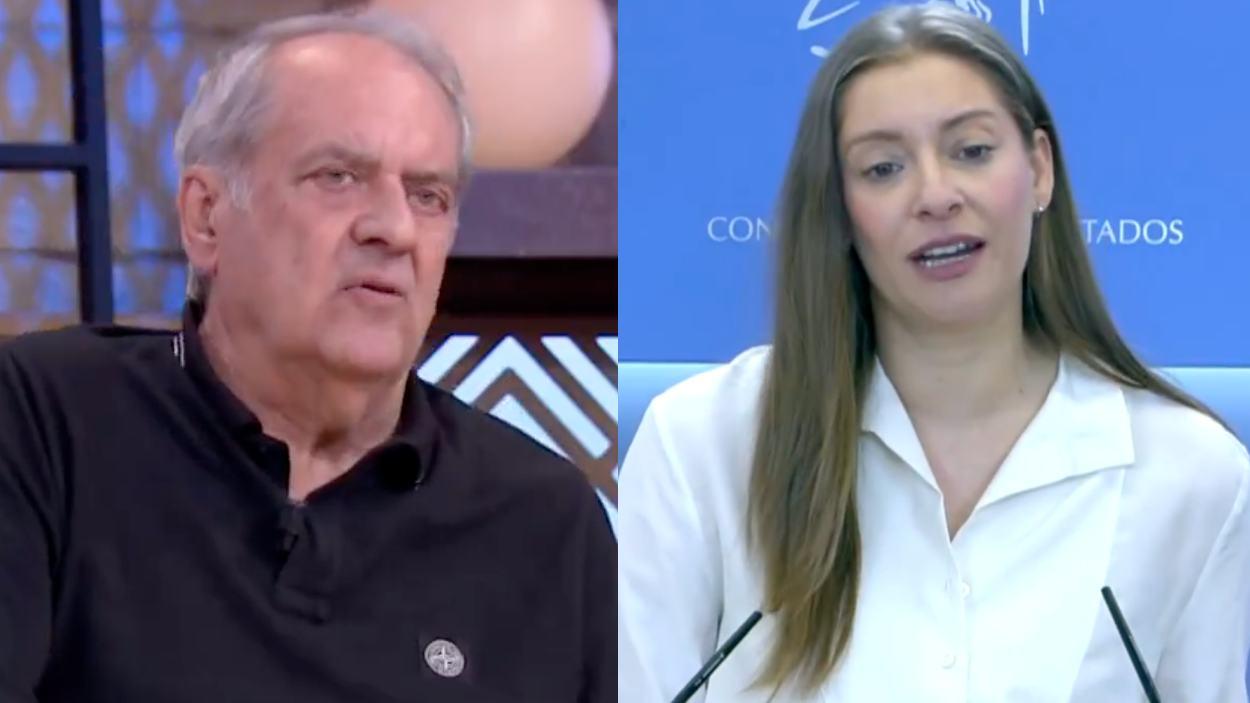 Javier Aroca y la portavoz del PP, Ester Muñoz