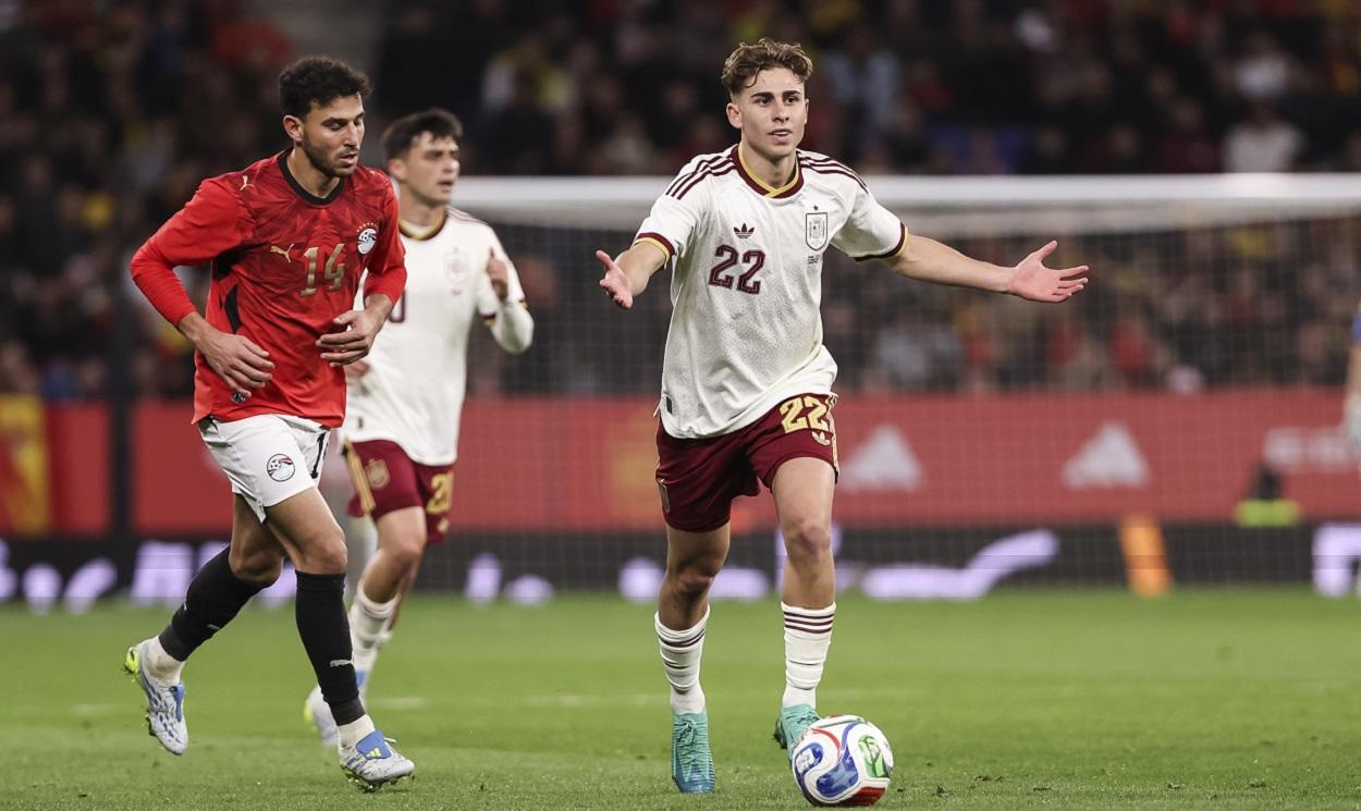 Imagen del partido amistoso entre España y EgIpto. EP