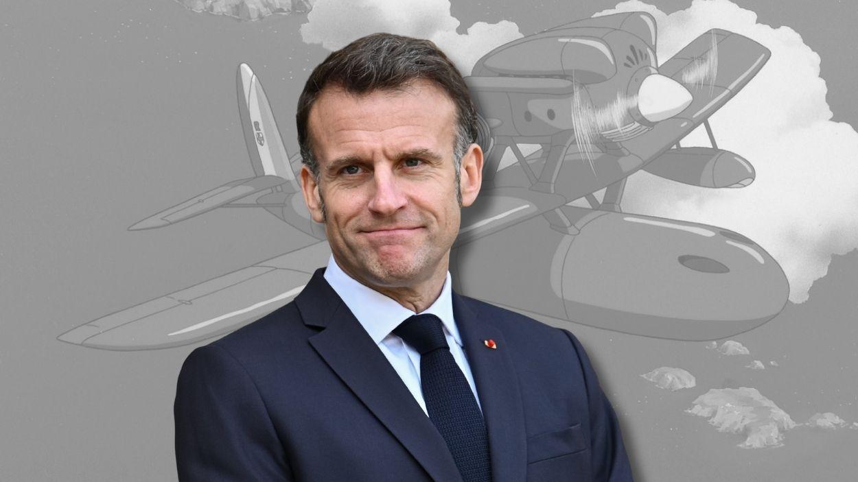 Emmanuel Macron. Fotomontaje.