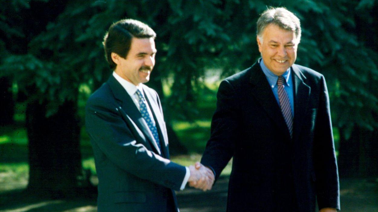 Aznar y Felipe González. TVE