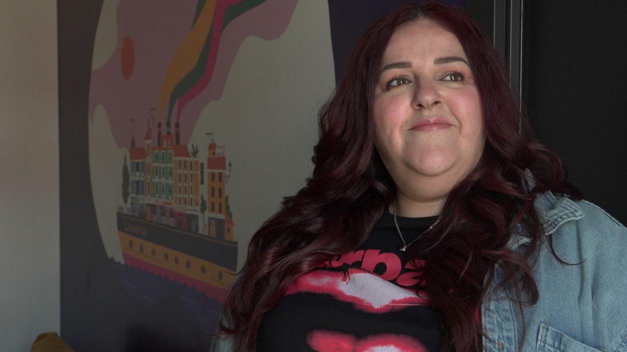 Mimi XXL atiende a ElPlural.com en el Citynizer Plaza de Madrid. Foto ElPlural.com.