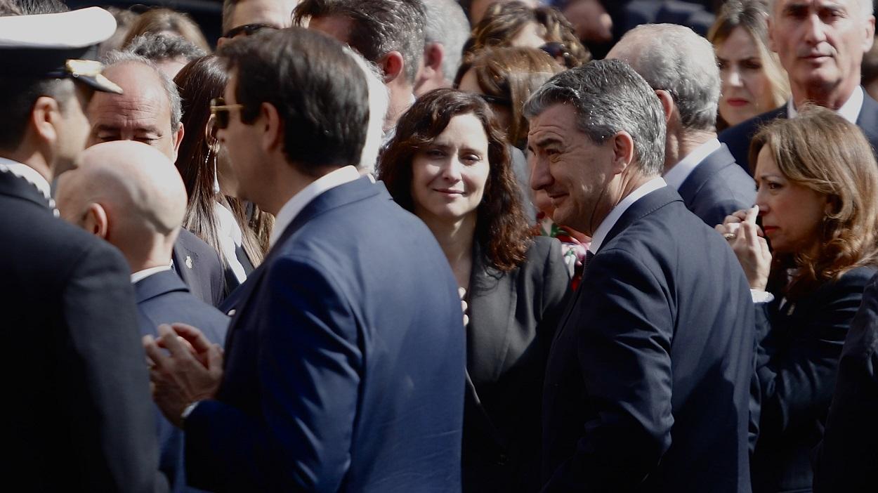 La presidenta de la Comunidad de Madrid, Isabel Díaz Ayuso, acude al traslado del Cristo de Mena, en Málaga. EP