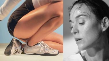 Katy Perry muestra su lado deportivo en la campaña de zapatillas de Balenciaga. Cortesía de Balenciaga